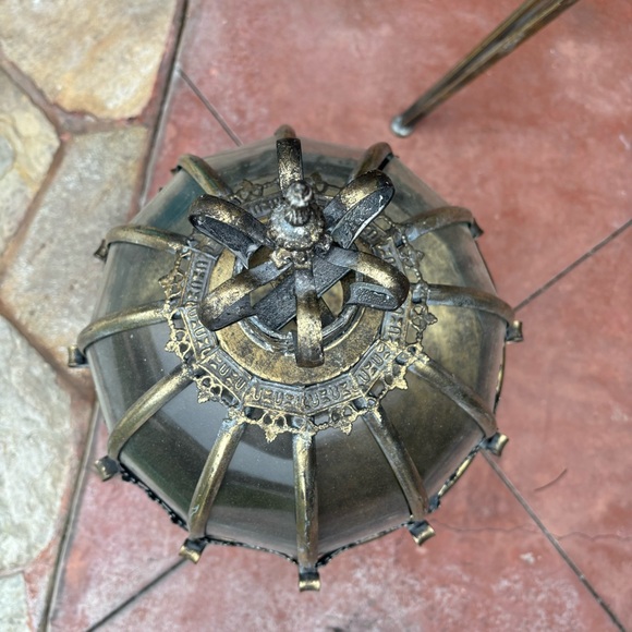 gothic glass and aged bronze domed terrarium *see shipping note* - Picture 3 of 7